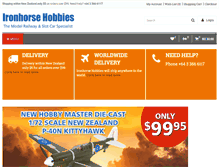 Tablet Screenshot of ironhorsehobbies.co.nz